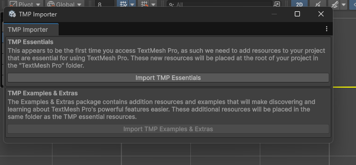 Klik Import TMP Essentials